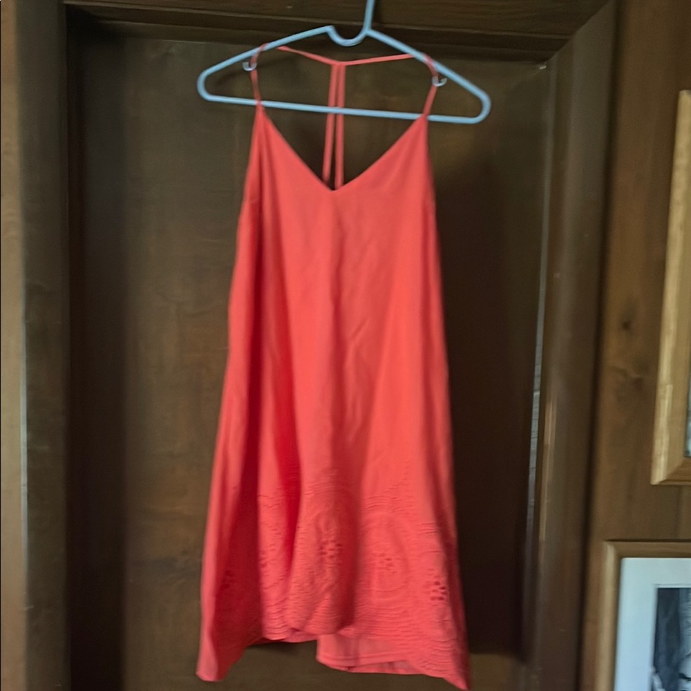 Anna Grace Coral Midi Summer Dress